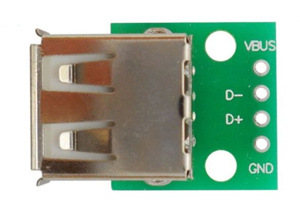 Voeding en Interface module USB-A female bovenkant